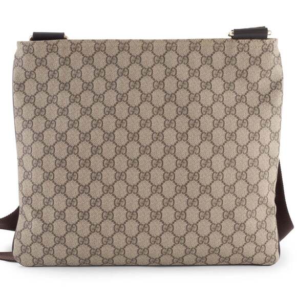 Gucci GG Supreme Shoulder Bag 201446 Beige Crossbody with A4 Storage - Picture 3 of 16